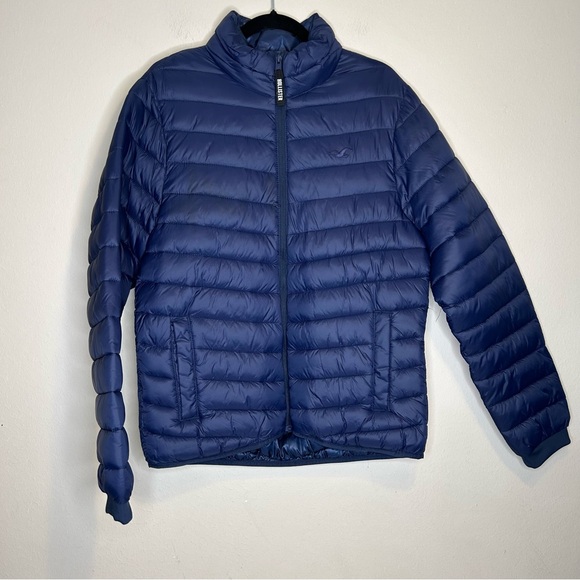 Hollister Other - Hollister Men’s Puffer Collection Jacket Navy Blue Full Zip Size‎ M